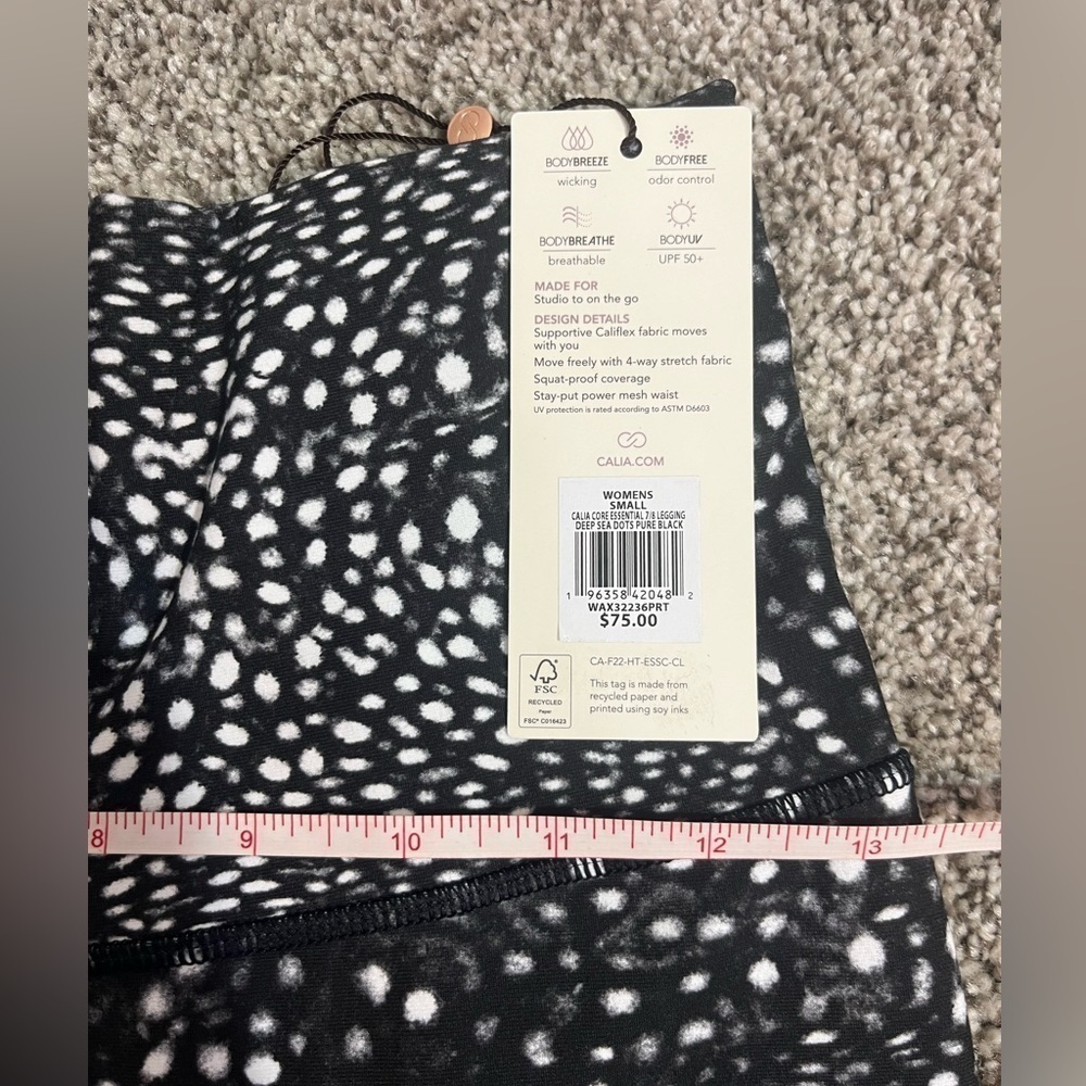 Calia by Carrie Underwood NWT Black and White 7/8 Leggings - Picture 6 of 8